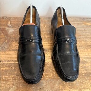 Crosby Square Black Dress Shoes Leather Men's Loafers 8.5